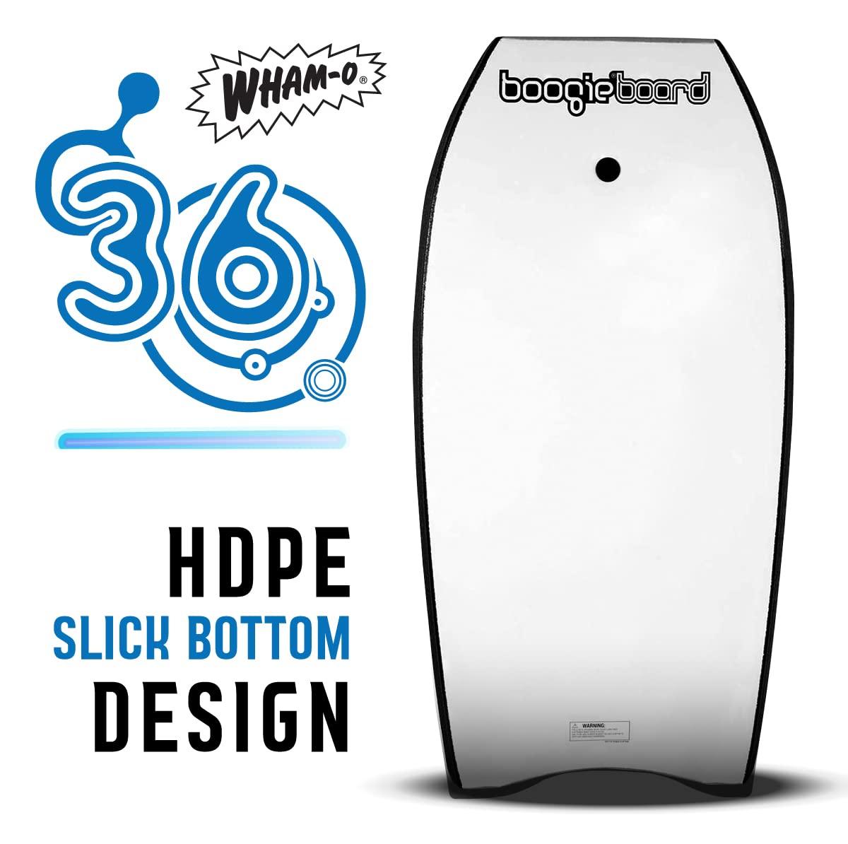 Wham-O BoogieBoard 36 Bodyboard - Phuzion Core - XPE Deck - HDPE Bottom - Crescent Tail - Includes Wrist Leash
