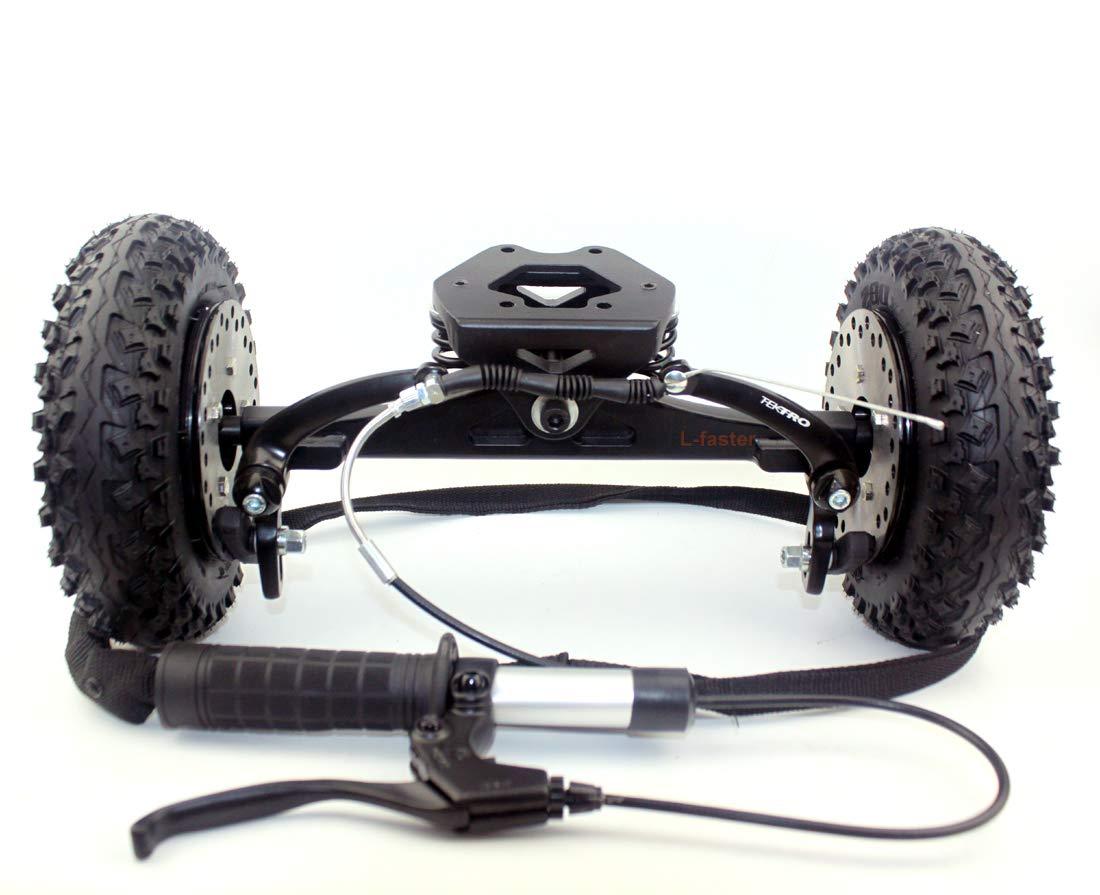 L-faster L-faster Mountainboarding Skateboard Trucks Offroad Boarding Spring Truck with Brake All Terrain Longboard Brake System (Brake Truck only)