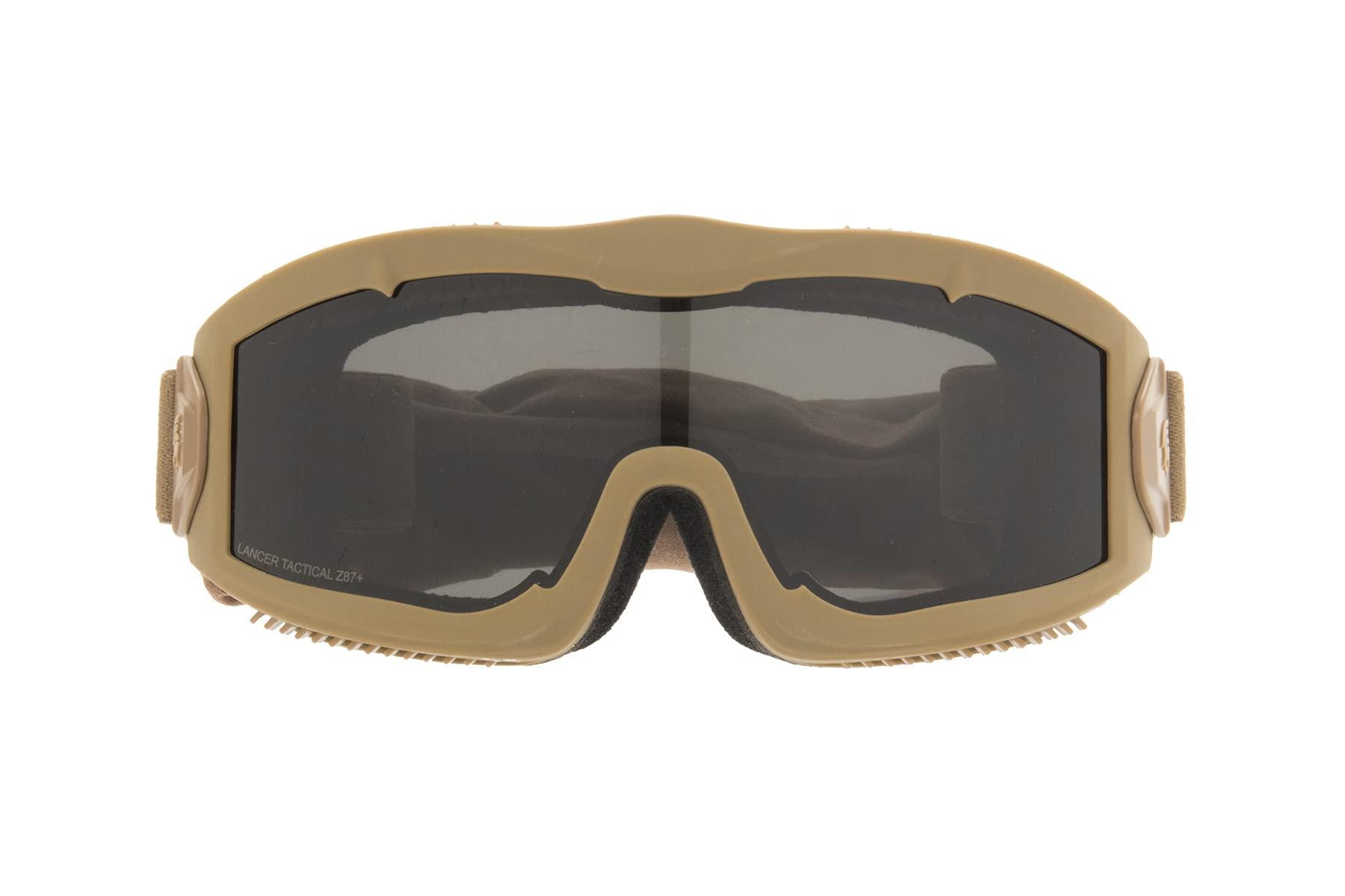 Lancer Tactical Lancer Tactical AERO Airsoft Tactical Safety Goggles -3mm Dual Pane Lens, Anti-Fog Glasses for Hunting and Cycling