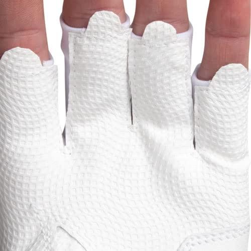 TGW TGW Women\'s Players Half Finger Golf Glove 1/2 Glove White Medium/Large Right