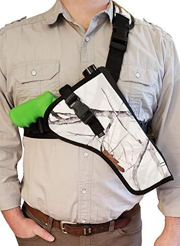 Silverhorse Holsters Silverhorse Holsters Chest Gun Holster | Fits Taurus Raging Bull, Raging Hunter, Raging Judge with Smaller Scope in 6.5\" - 8.375\" Barrel Lengths (8.375\" Barrel Right Hand, Hardwood Snow Camo)