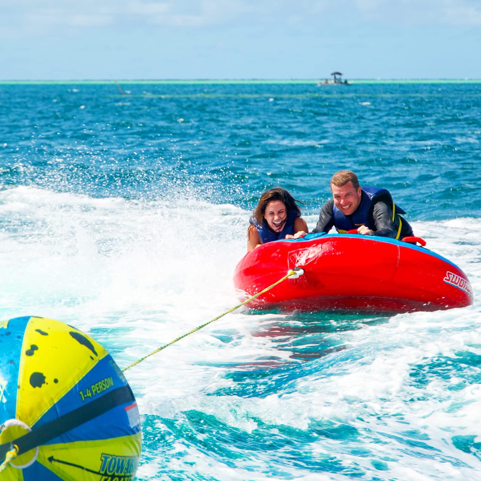 Swonder Swonder Towable Tubes for Boating, 65 & 75 Boat Tubes and Towables - Newport Classic Round Inflatable Tubes for Boats to Pull