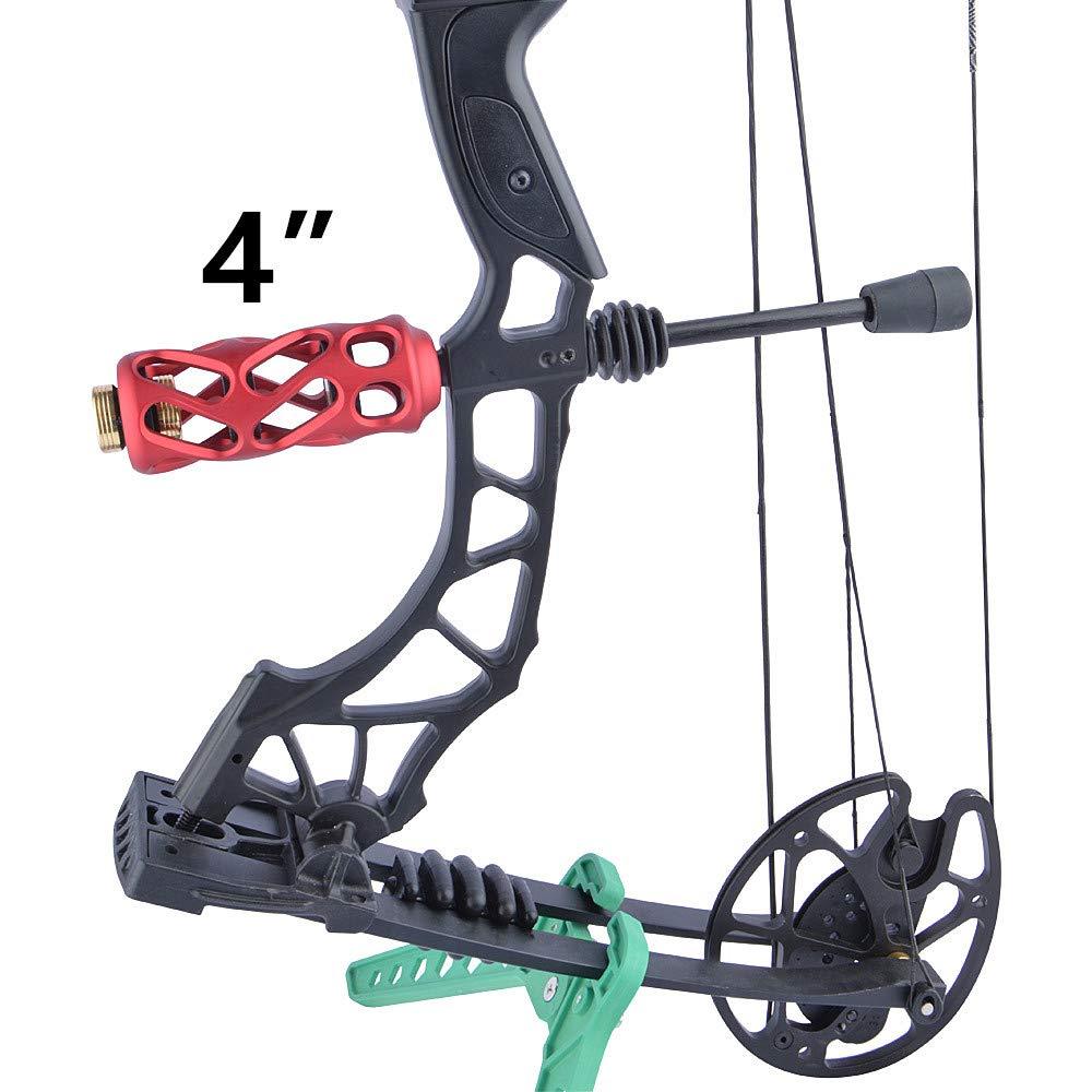 AMEYXGS AMEYXGS Archery Compound Bow Stabilizer 2/3/4/5/6 Inch Aluminum Stabilizer Bow Shock Absorber Vibration Dampening for Compound Bow Shooting Hunting (Red, 6 inch)