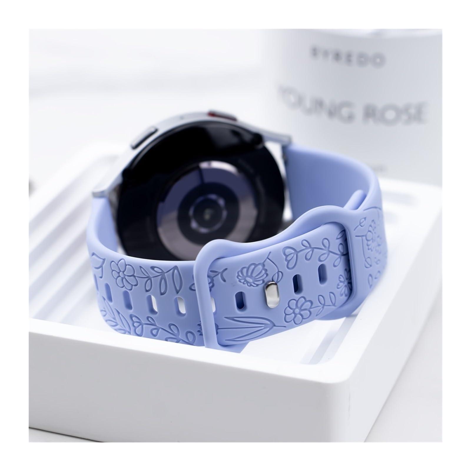 WUURAA WUURAA Engraved Watch Band Suitable for Fitbit Versa 2/Versa/Versa Lite/Versa SE Women Silicone Fancy Cute Sport Strap (Color : Brown, Size : For Fitbit Versa)