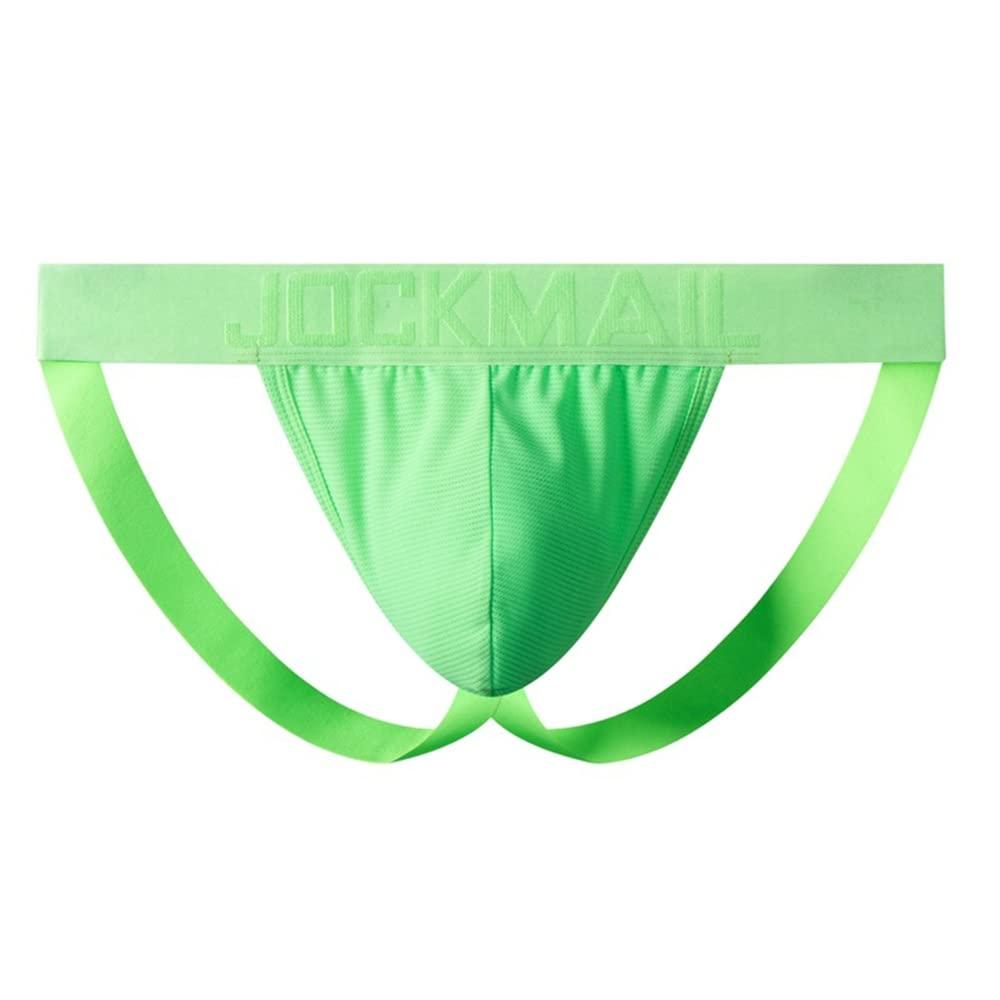 JOCKMAIL JOCKMAIL Mens Jockstrap Underwear Jock Straps Male Athletic Supporters for Men Green