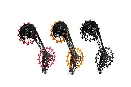 KCNC KCNC Road Cyclocross Gravel Bicycle Bike Rear Derailleur Oversized Pulley Wheel System Cage OSPW for Sram Red/Force 10 11 Speed use(Gold)