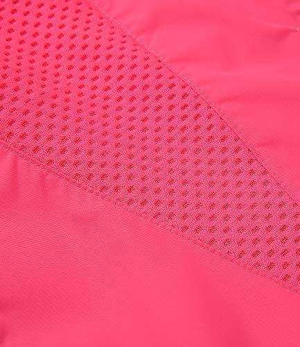 Outto Outto Women\'s Cycling Jacket Convertible UPF50+ Windproof with Zip Off Sleeves(X-Large,Pink)