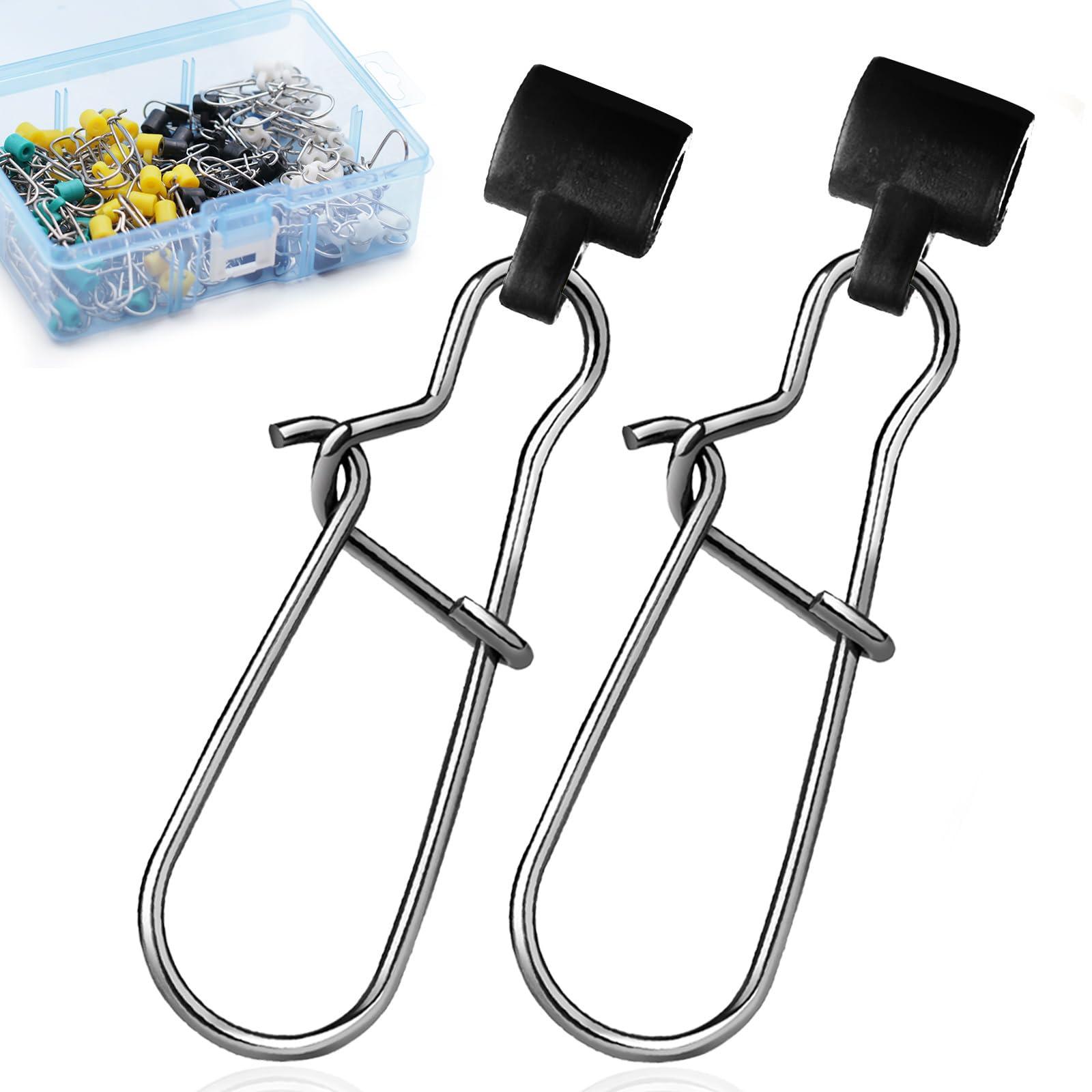 FishTrip FishTrip Sinker Slides for Fishing Rigs - 25pcs Duo Lock Snaps for Fishing Line Heavy Duty Weights Sinkers Saltwater Connector Accessories