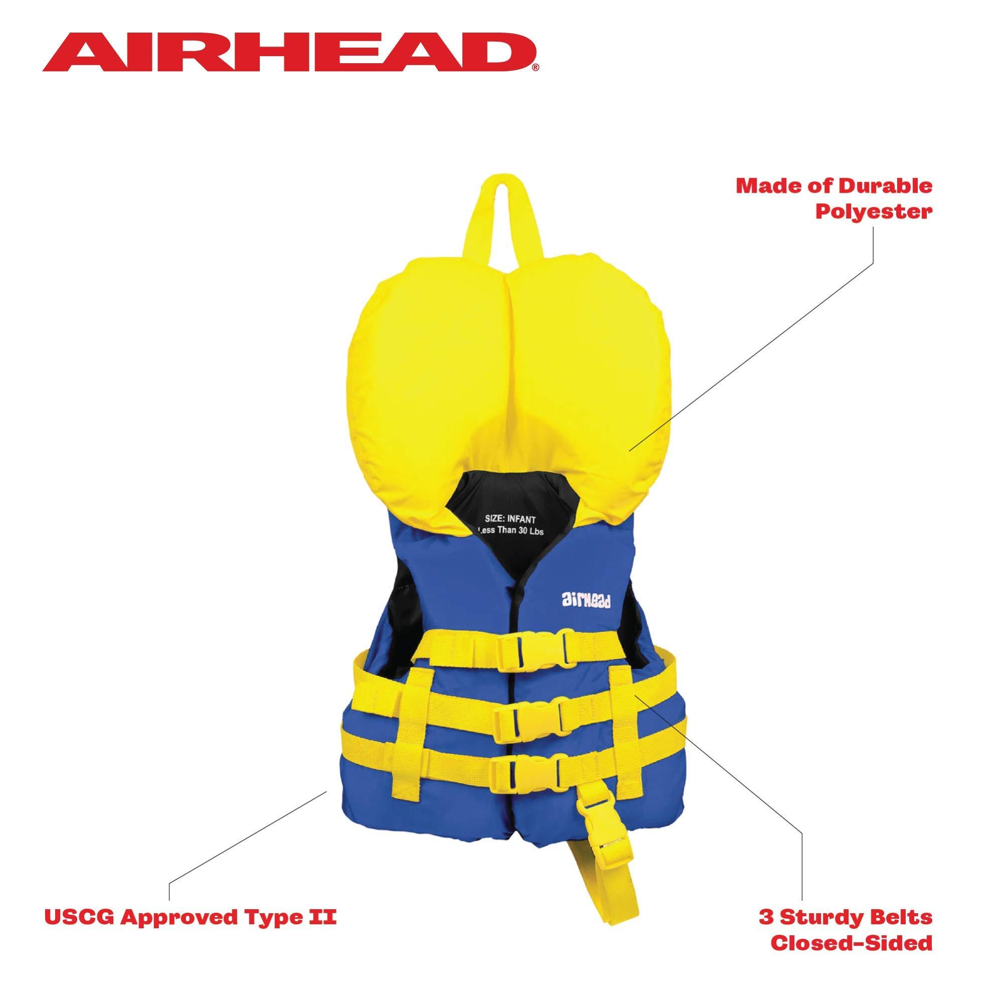 AIRHEAD Airhead Infant General All Purpose Life Jacket for Infants under 30lbs, US Coast Guard Approved
