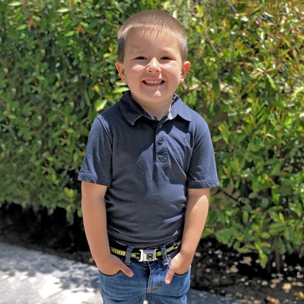 Buckle-Down Buckle-Down Men's Standard Seatbelt Belt Batman Kids, Multicolor, 1.0" Wide-20-36 Inches in Length
