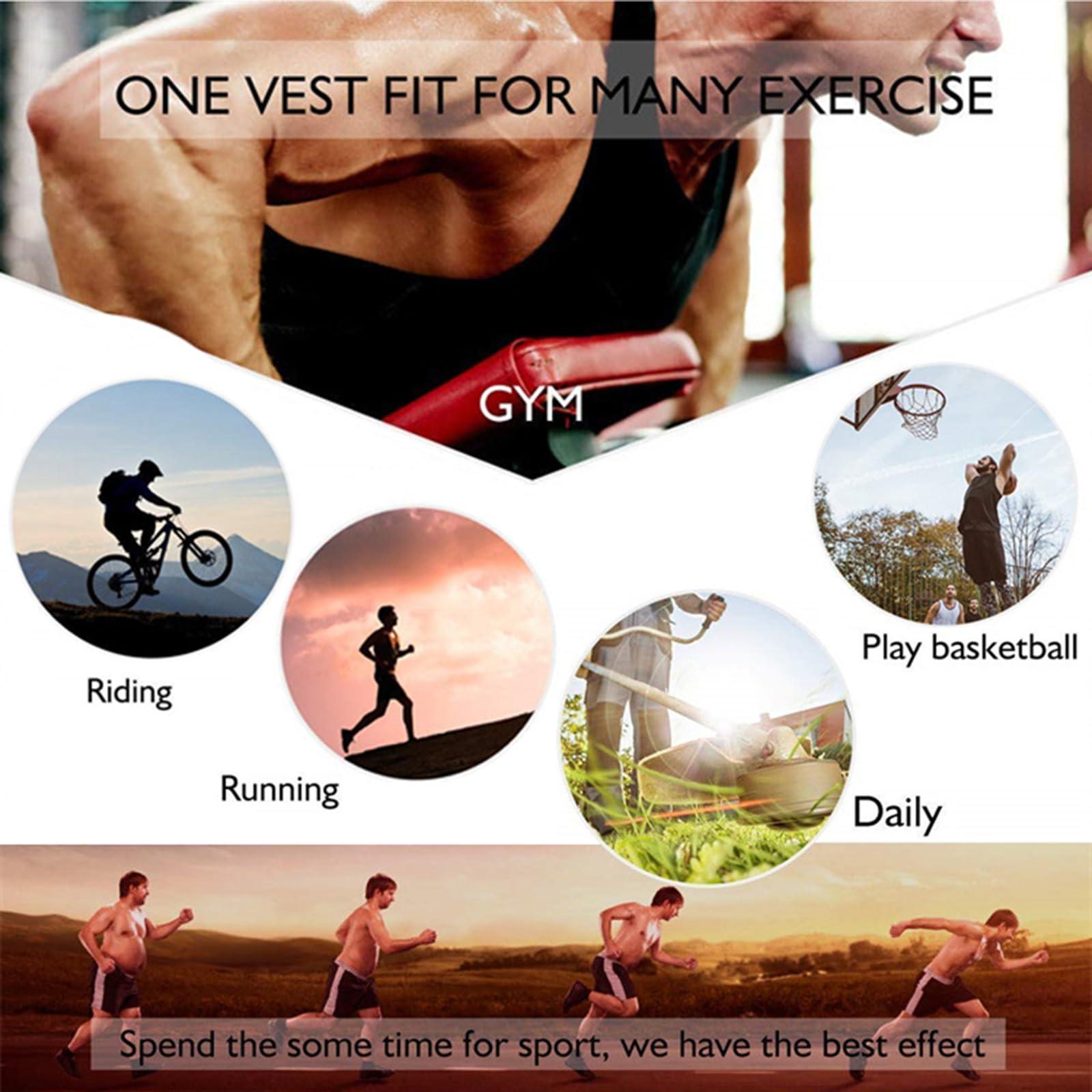 Vuirrm Sauna Shirt for Men, Short Sleeve Sauna Suit for Men, Men\'s Sauna Vest Zipper Sweat Compression Vest Tummy Control Shapewear, 4XL/5XL,Black