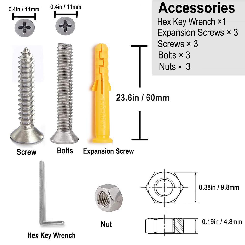 ZOMCHAIN ZOMCHAIN Marine Flag Pole with Base, Flag Pole Holder, 316 Stainless Steel Flag Pole Set for Boat, Yacht, Truck and Yard - Flag Pole 24 inch