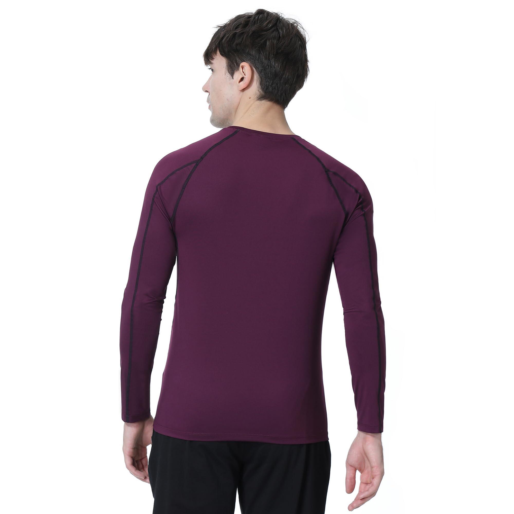 TopTie TopTie Custom Men's Long Sleeve Compression Shirts, Personalized Athletic Workout Shirt-White-L