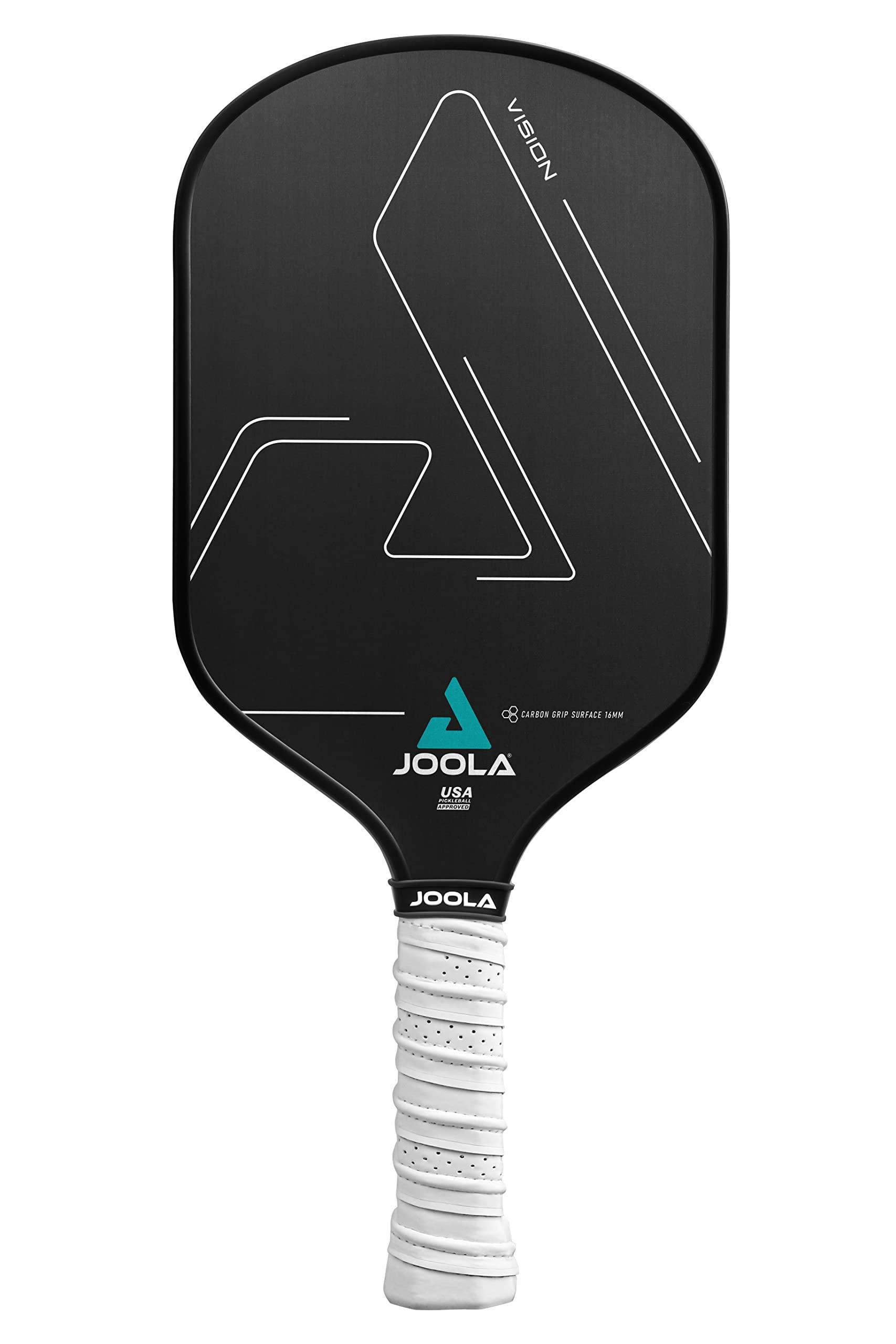 JOOLA JOOLA Vision Pickleball Paddle with Textured Carbon Grip Surface Technology for Maximum Spin and Control with Added Power - Polypropylene Honeycomb Core Pickleball Racket 16mm
