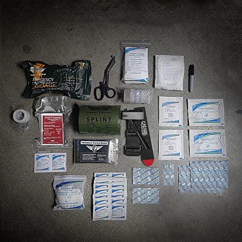 EVERLIT EVERLIT Emergency Trauma Kit, CAT GEN-7 Multi-Purpose SOS Everyday Carry IFAK for Wilderness, Trip, Cars, Hiking, Camping, Father’s Day Birthday Gift for Him Men Husband Dad Boyfriend (Tan)
