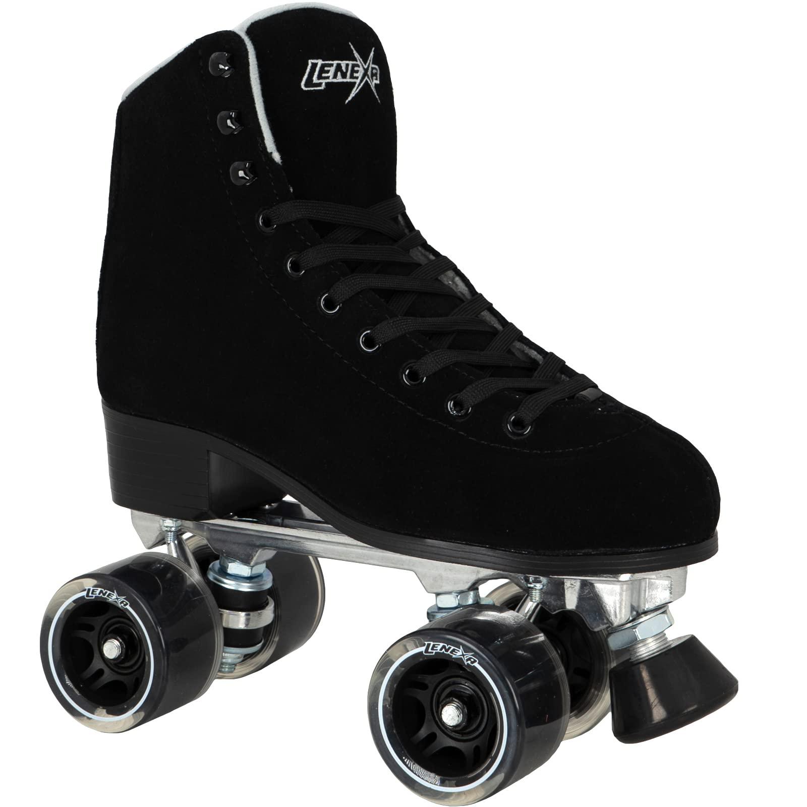 LENEXA Lenexa Shadow Quad Rink Roller Skates for Indoor/Outdoor | Stylish and Comfortable Quad Skates for Women, Men, Boys and Girls - Unisex | Men\'s 6, Ladies\' 7