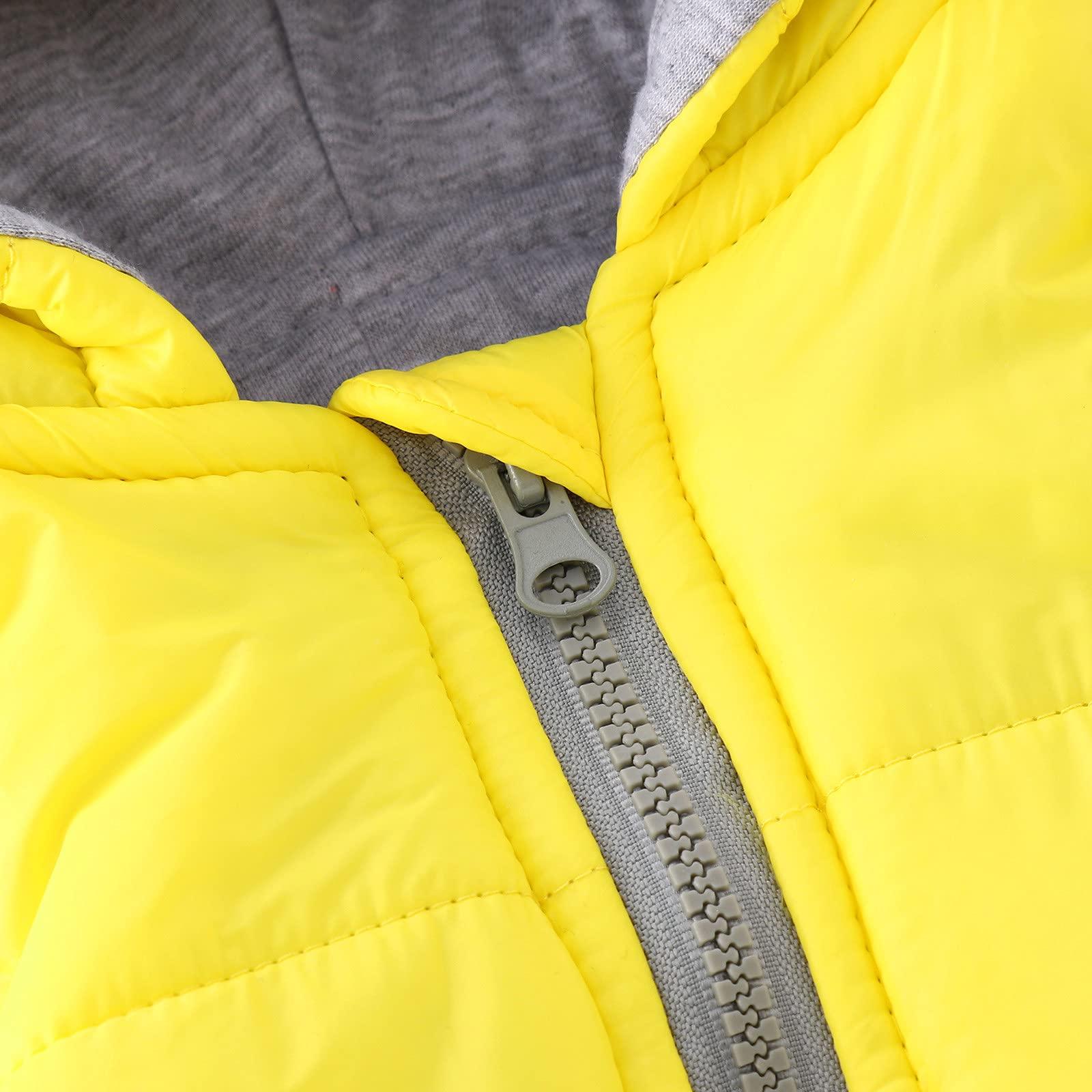 YDNGF Toddler Baby Girl Hoodies Vest Outwear 3D Dinosaur Sleeveless Waistcoat Warm Jacket 6M-6Y (Yellow, 18-24 Months)