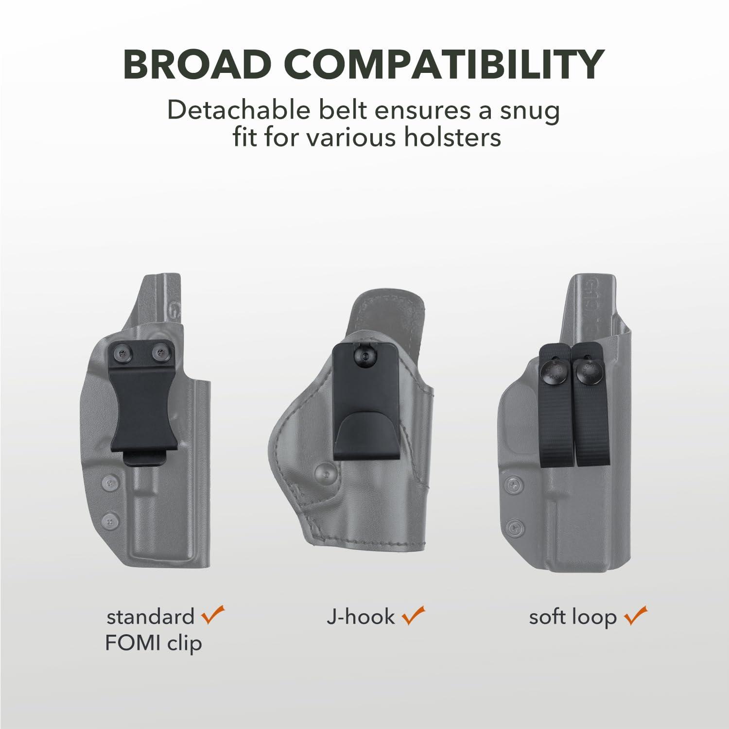 MUNALO MUNALO Belly Band Holster for Women & Men Gun Holsters for Concealed Carry Tactical Pistol Belt Compatible with Any Kydex Holster for Running, Hiking, Jogging & EDC (Kydex Holster not Included) Size 2