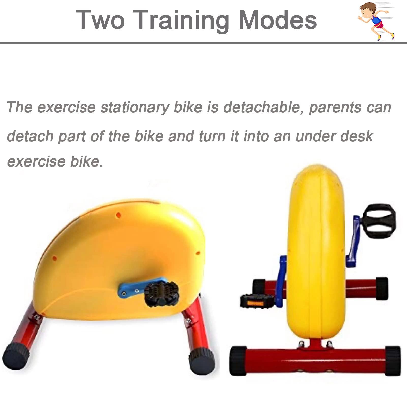 QBDGXFC Kids Fitness Exercise Equipment, Fitness Kids Exercise Bike, Kids Stationary Bike with High Elastic Seat, Kids Indoor Stationary Bike for Ages 3-12 Year Old