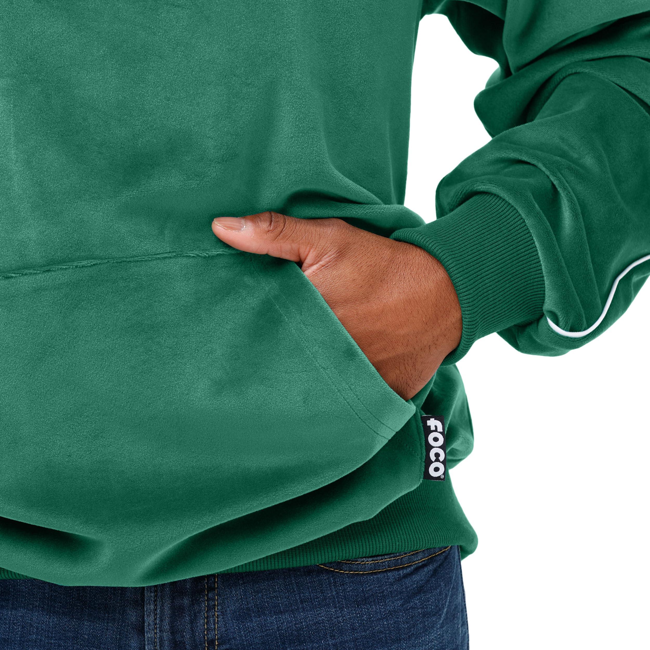 FOCO FOCO Men's Standard NFL Logo Tracksuit Soft Velour Sweatsuit Hooded Sweatshirt, Team Color