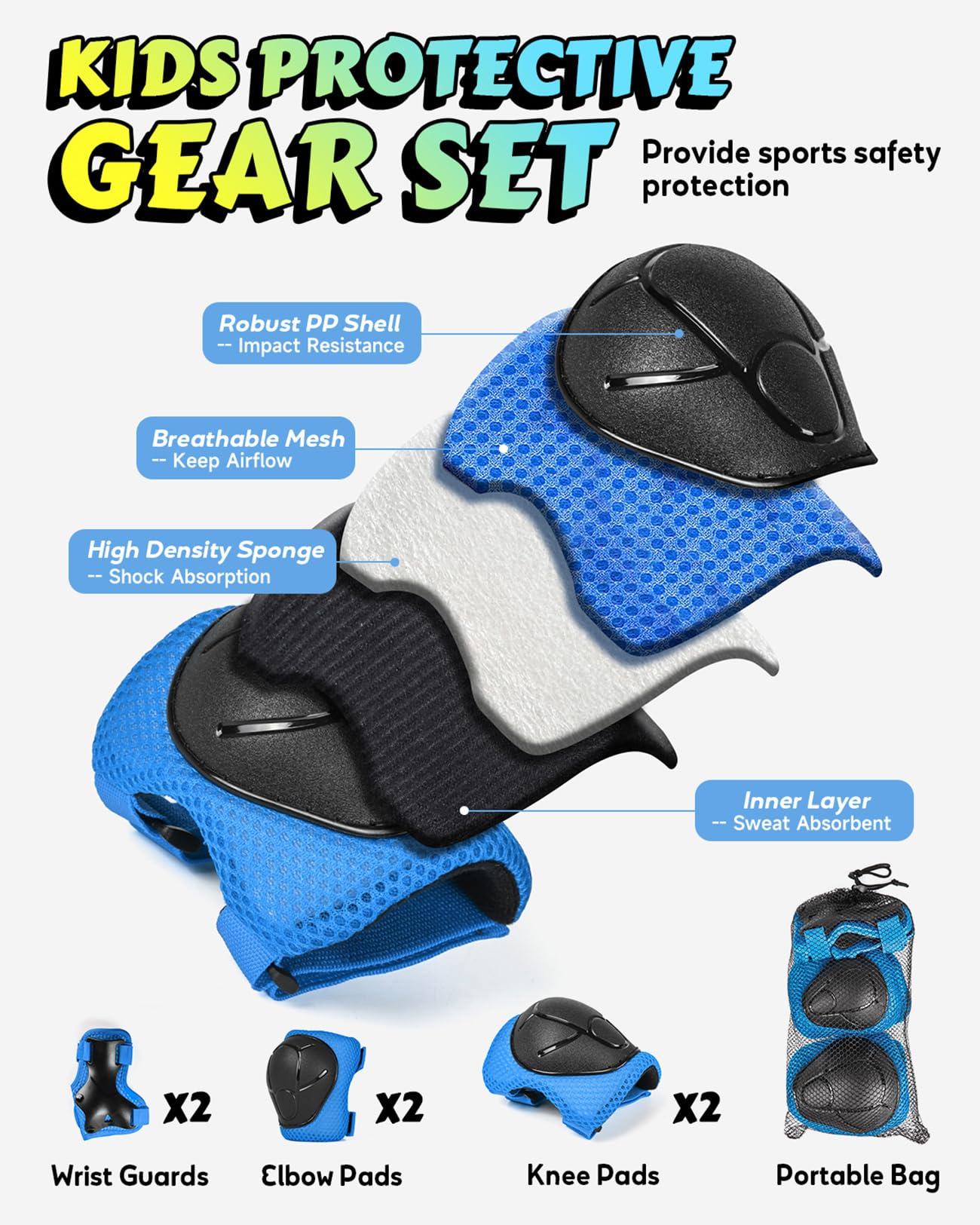 VICTGOAL VICTGOAL Toddler Kids Bike Helmet Lightweight 3D Children Bicycle Helmet for Boys and Girls Age 3-8 for Multi-Sport Scooter Cycling Skating (Blue-Set with Bell)