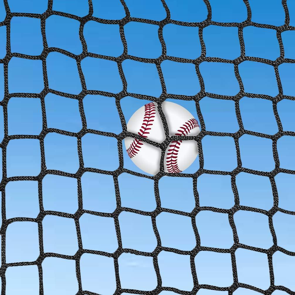 Aoneky Aoneky Polyester Baseball Backstop Nets, 15x20ft Sports Practice Barrier Net, Heavy Duty Hitting Containment Netting, Baseball High Impact Net