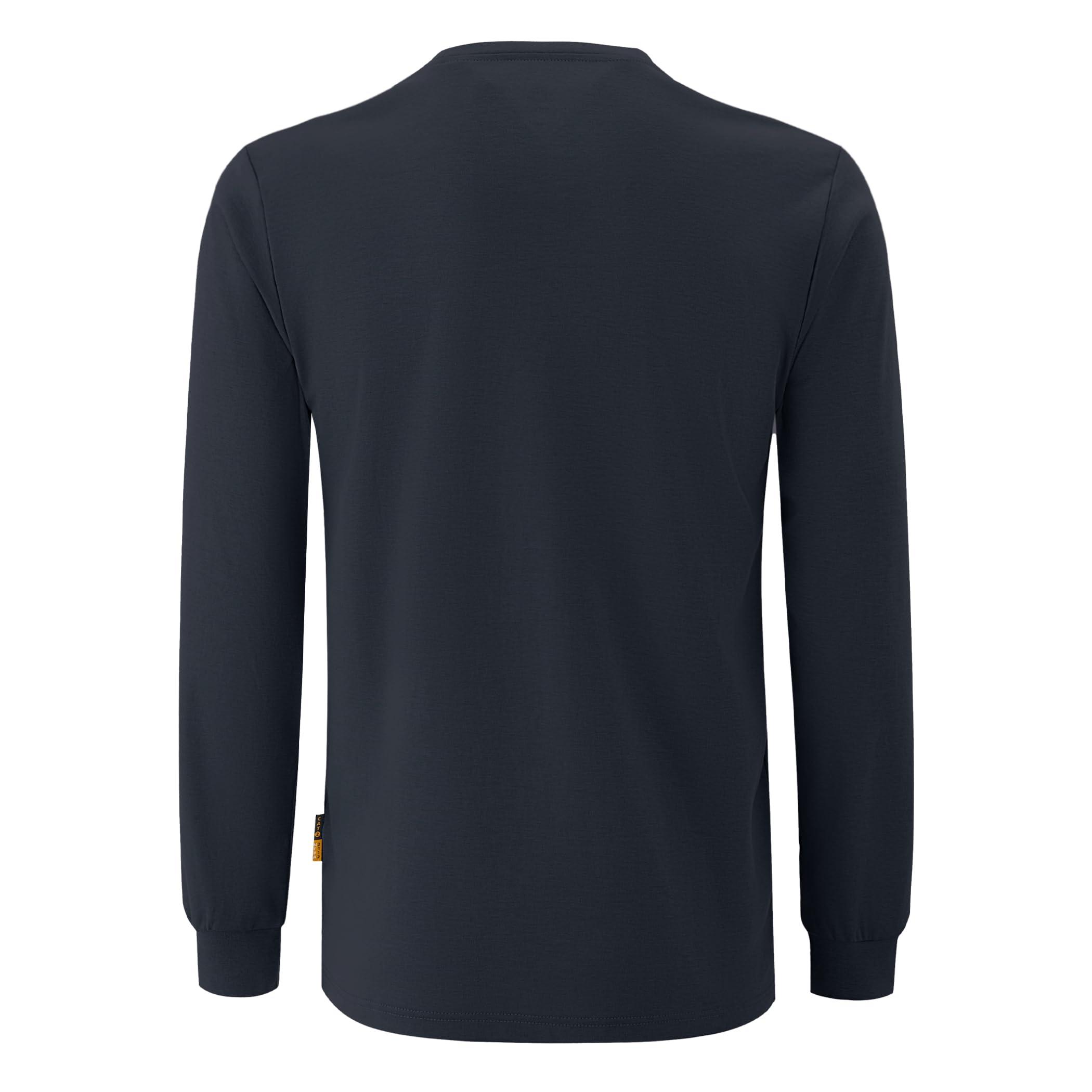 WORKWEYA WORKWEYA FR Shirts for Men 6.5oz Flame Resistant Shirt Lightweight NFPA 2112 Long Sleeve Shirt Blue