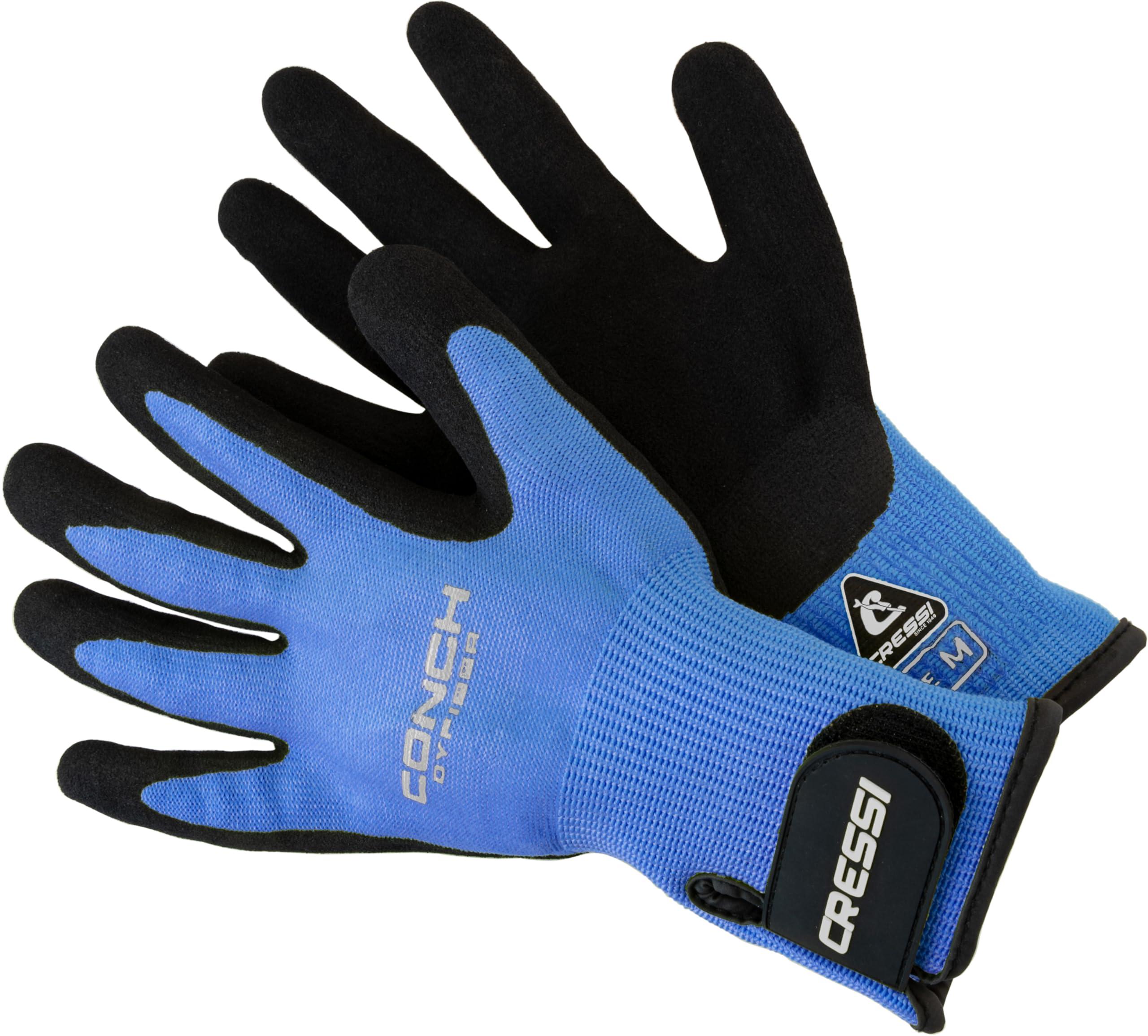 Cressi Cressi Conch Dyfiber Gloves, Blue, M