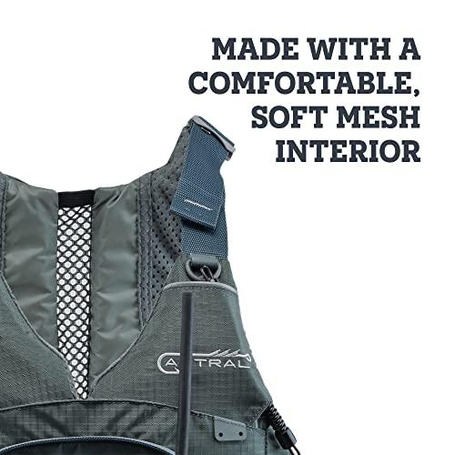 Astral Astral, Sturgeon Life Jacket PFD for Kayak Fishing, Recreation and Touring, Pebble Gray, S/M