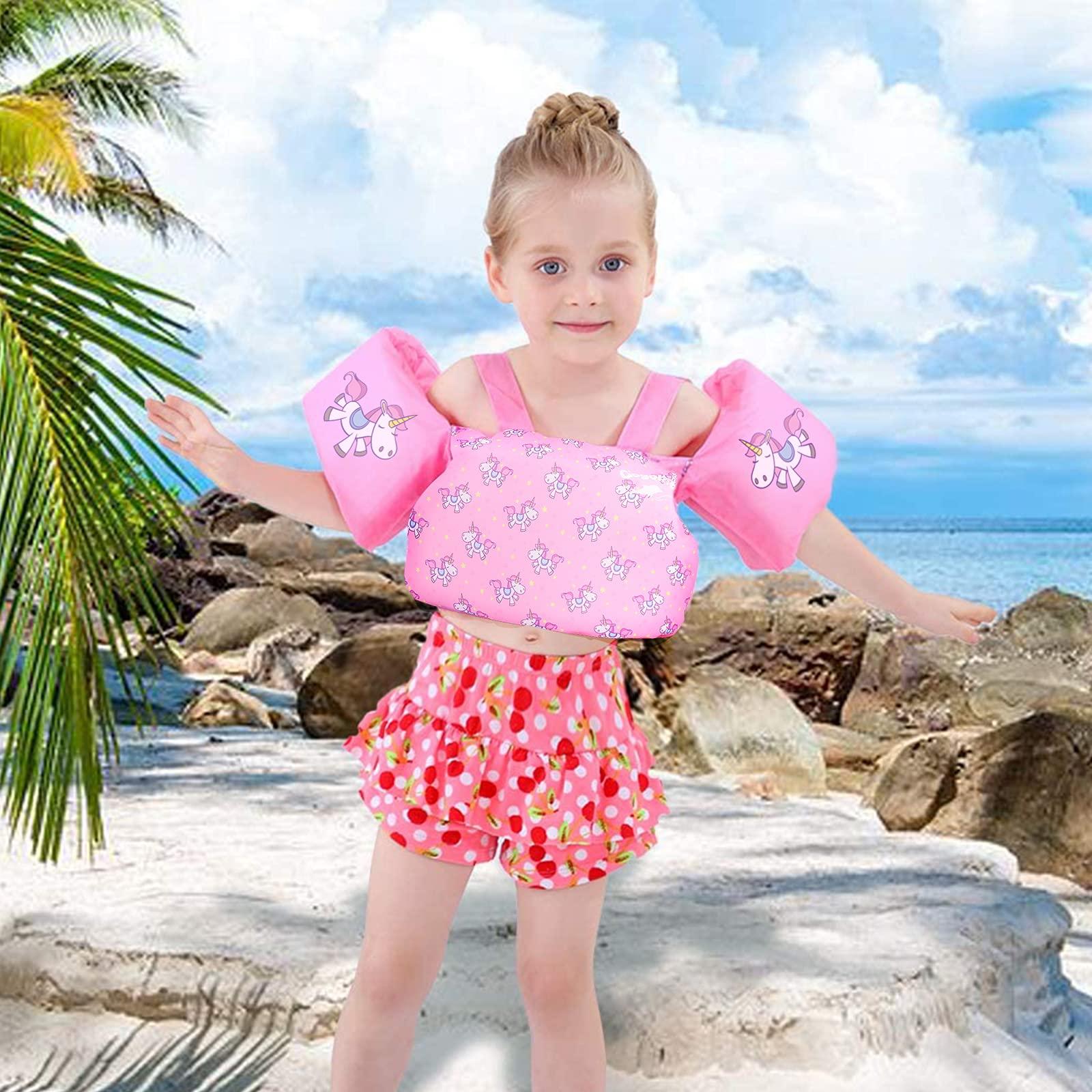 Gogokids Gogokids Kids Swim Vest, Toddler Floaties for 30-50 lbs/2-6 Years Old Girls and Boys, Float Swimwear with Shoulder Strap