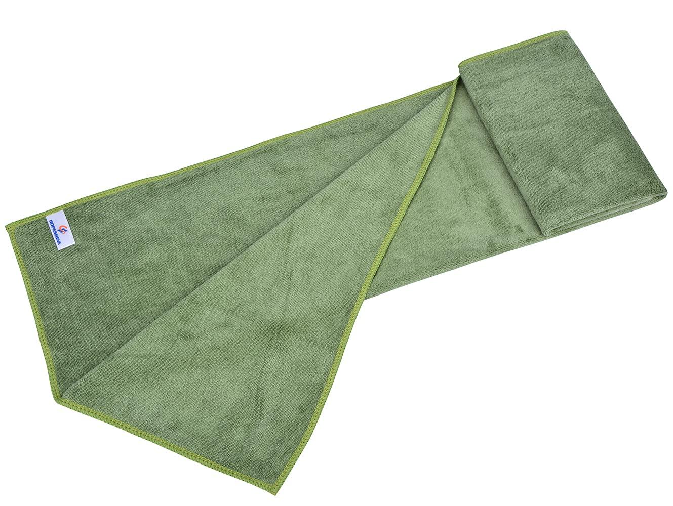 HOPESHINE HOPESHINE Microfiber Gym Towels Fast Drying Sports Towel Fitness Workout Sweat Towels for Men & Women 3-Pack (Army Green X3, 16inch X 32inch)