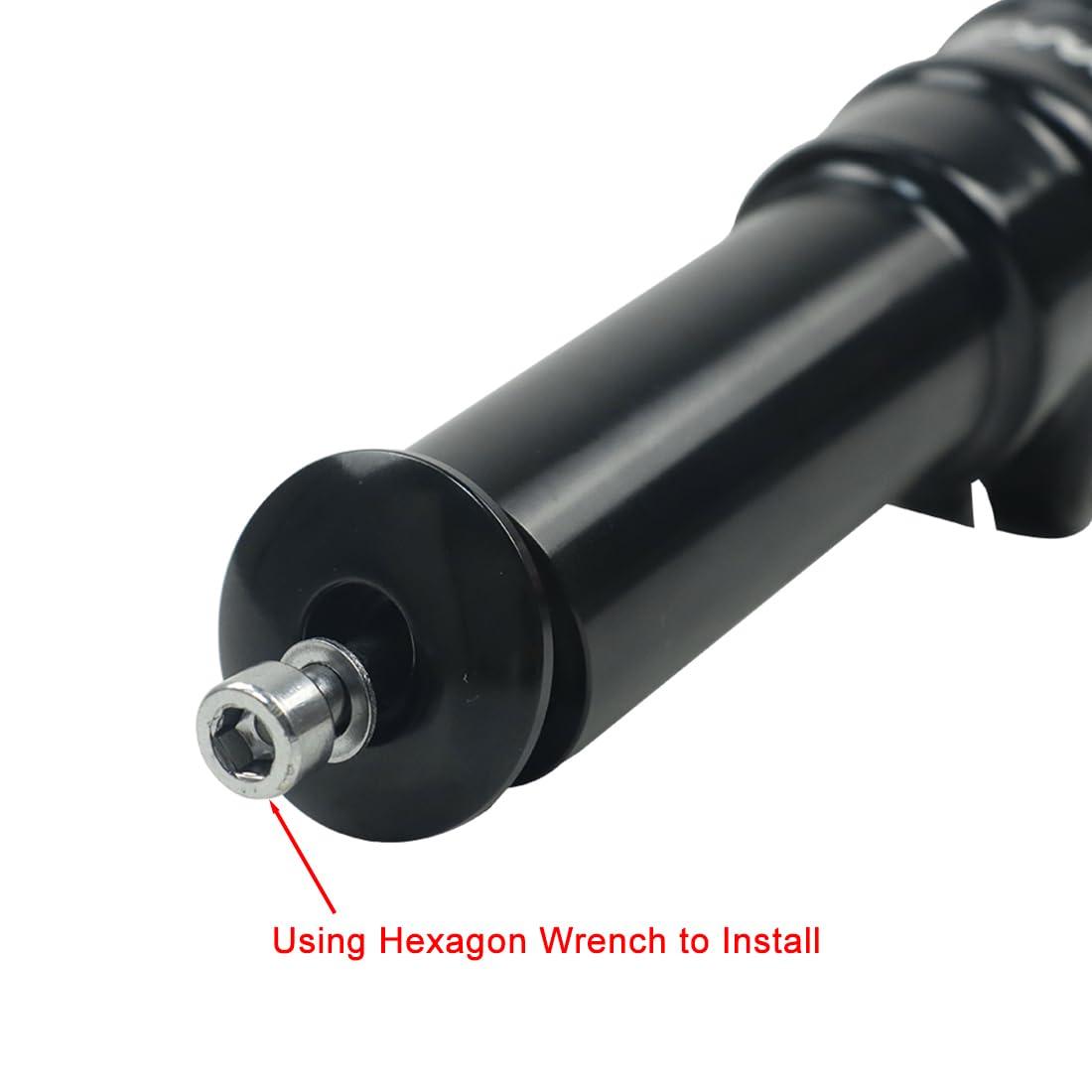 LITEONE Bike Handlebar Extender Bicycle Fork Stem Riser Mountain Bike Handle Bar Extension for Mountain Bike, Road Bike, Mtb, Bmx, 150mm Height (Aluminium Alloy, Adjustable, Black)