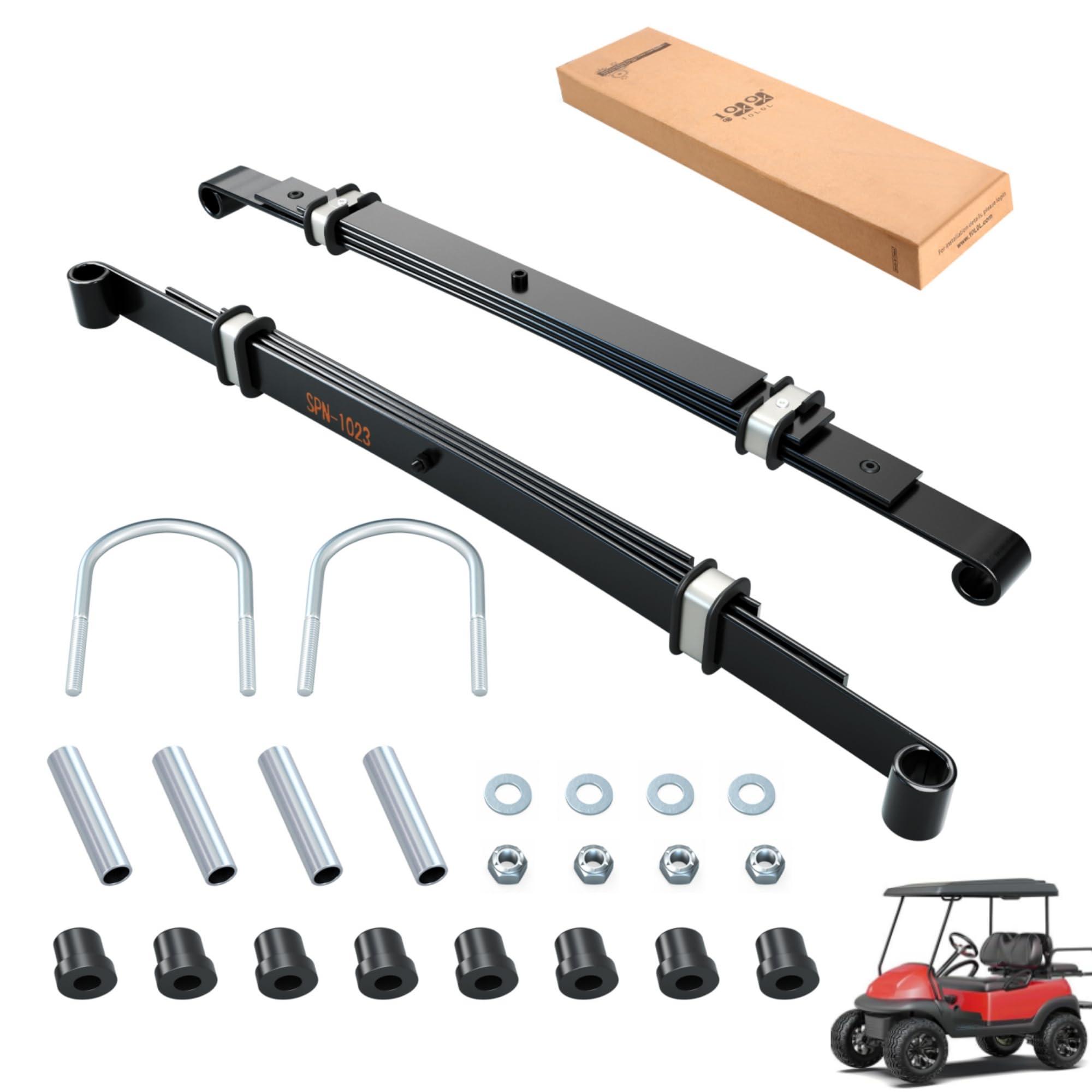 10L0L 10L0L 4 Leaf Club Car Precedent Heavy Duty Rear Leaf Spring Kit for Precedent Gas & Electric 2004-Up OEM 102509301,102513001, with U Bolt and Bushings & Sleeves