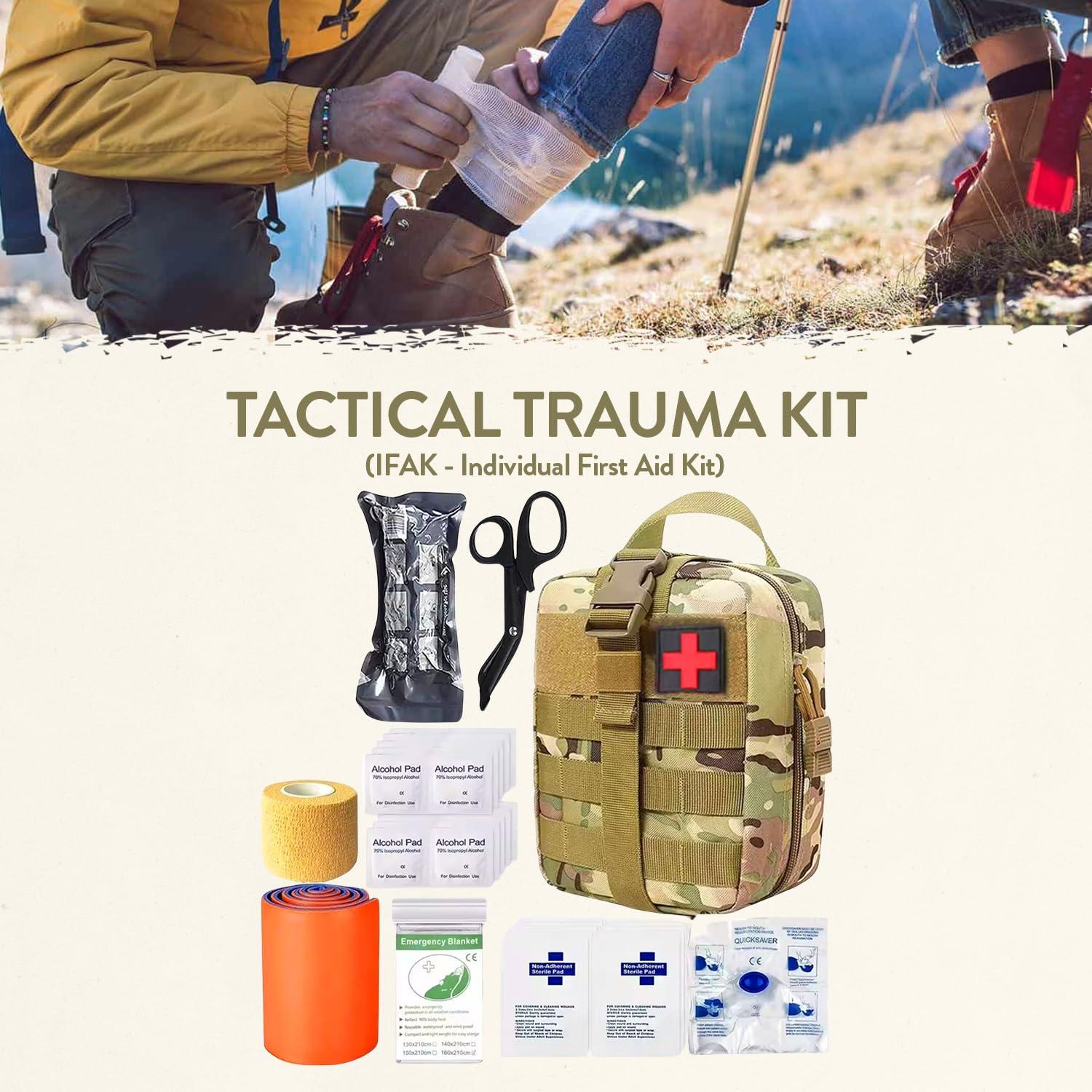 TacPreps 72-Hour Survival Kit | 45L Bug Out Bag | Survival Gear with First Aid, Water Filter, Food, Tools | Camping, Hiking, Outdoor Preparedness Equipment (1 Person (Lone Wolf Kit))