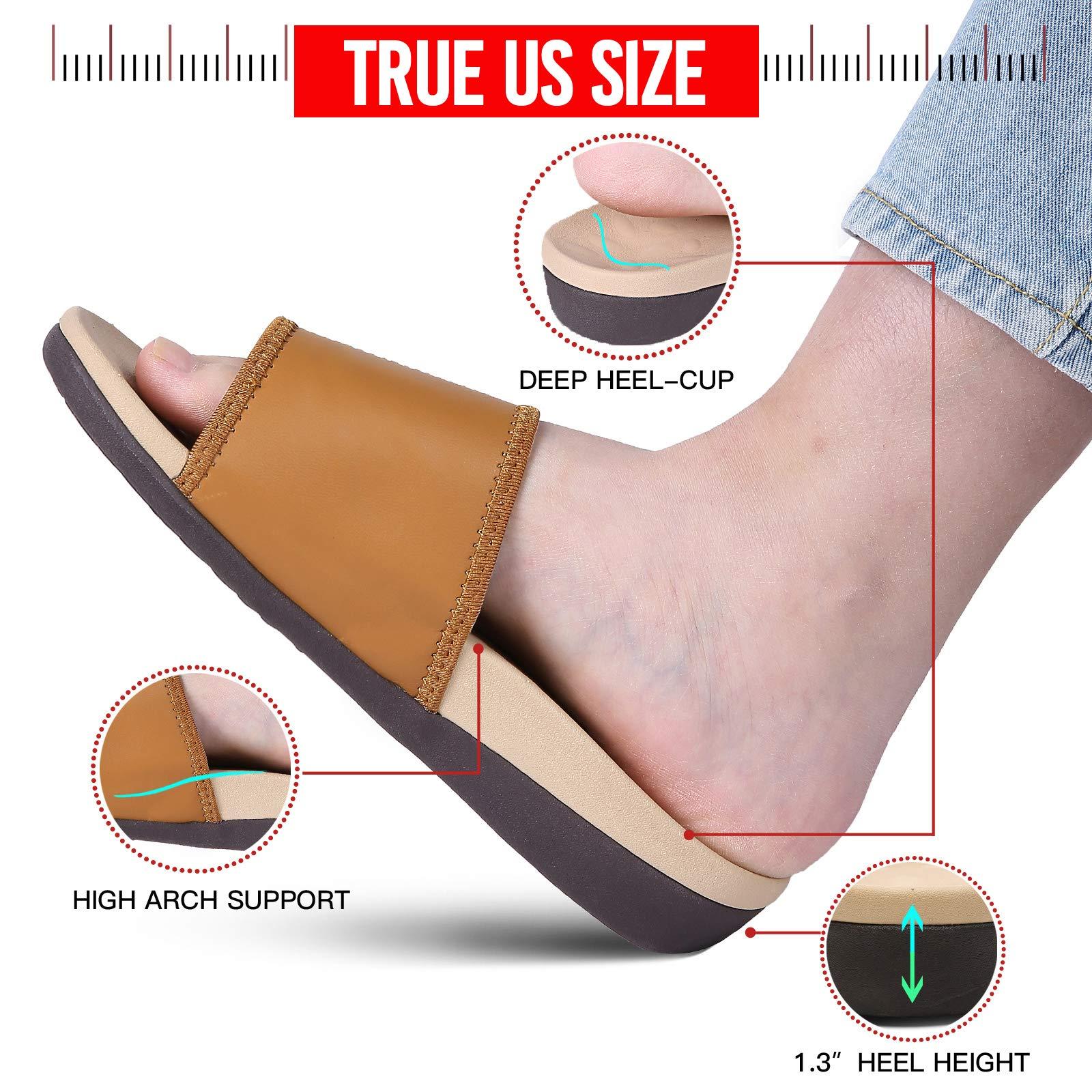 MEGNYA MEGNYA Comfortable Orthopeic Slides for Women, Plantar Fasciitis Walking Sandals for Flat Feet with Arch Support Classic size 6