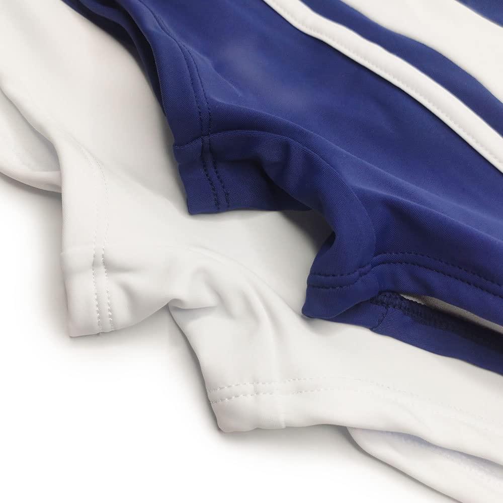 UXH UXH Sexy Swimming Trunks Men's Boxer Swim Shorts Strips Surfing Bathing (Navy Blue,X-Small)