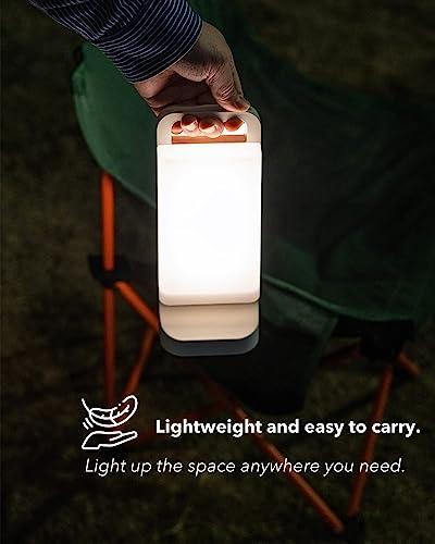 Lepwings Lepwings Camping Lantern, solar Lanterns, 4400mAh Rechargeable Light 2-in-1 Dimmable Outdoor Waterproof Gear with USB Charging lanterns for power outages Hurricane, Hiking, Fish, Emergency, and Home