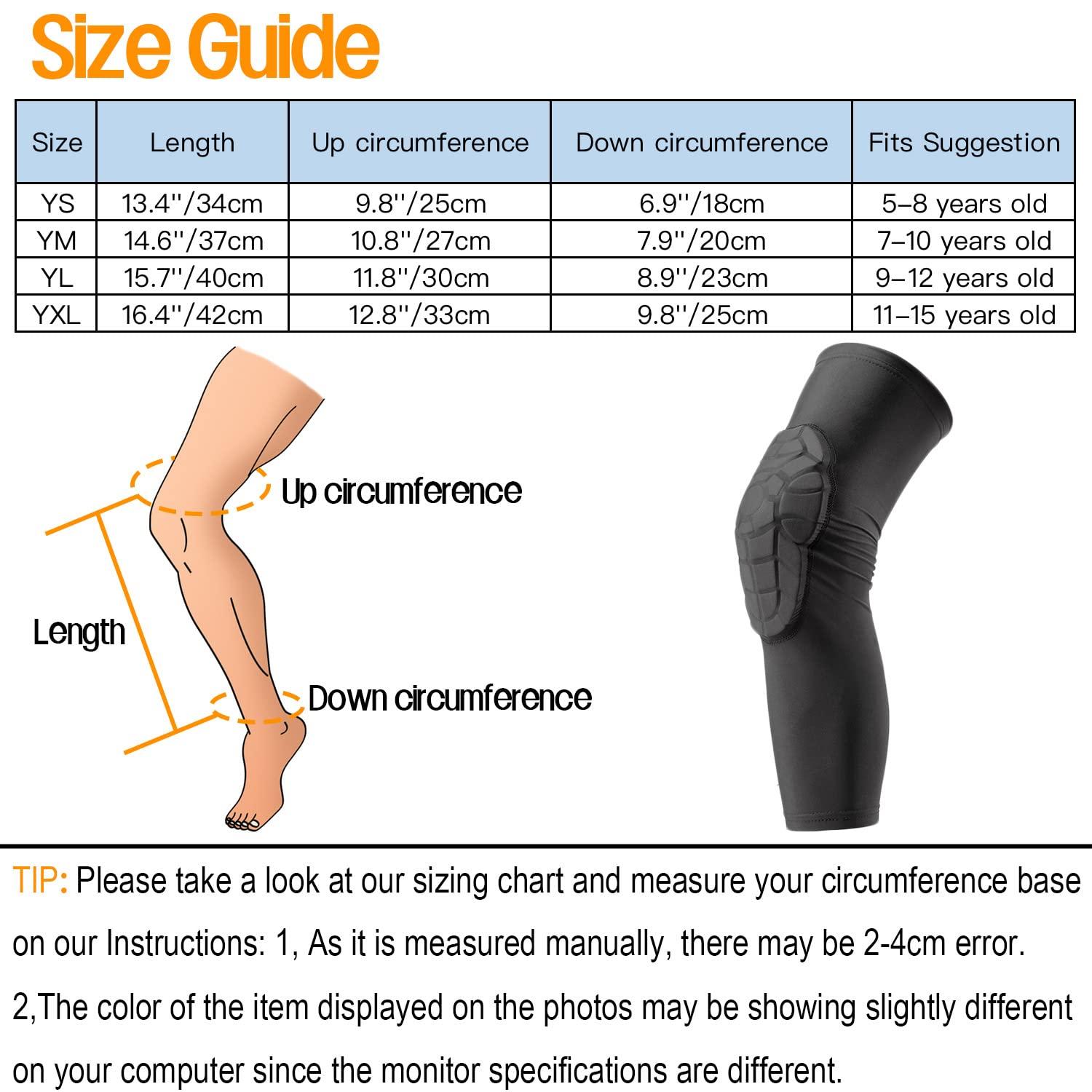 Tinymori Tinymori Kids Arm Knee Sleeve Pads 5-15 Years Children Youth Sports Compression Leg Protective Knee Elbow Guard with Wristbands for Volleyball, Basketball, Baseball, Football, Cycling