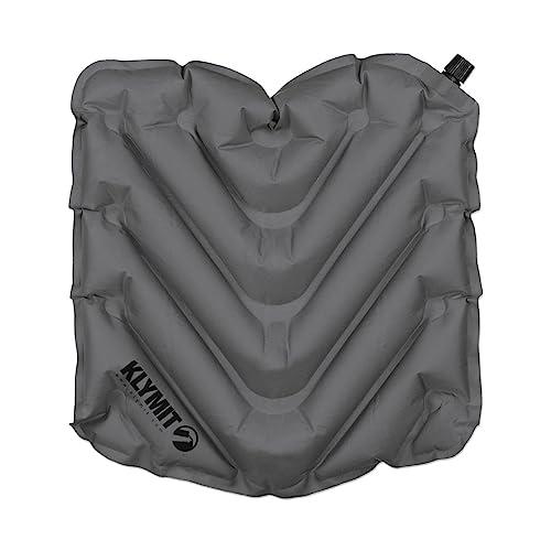 Klymit Klymit V Seat, Lightweight Inflatable Travel Cushion, Best for Camping, Bleachers, or Glassing Pad , Gray