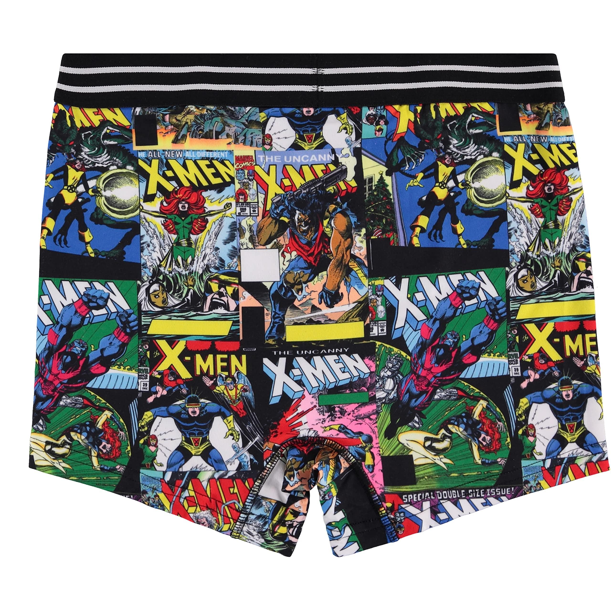 Marvel Marvel Mens Comics Boxer Briefs - X-Men Wolverine Mens Underwear - 2 Pack Boxer Briefs (Multicolor, Medium)