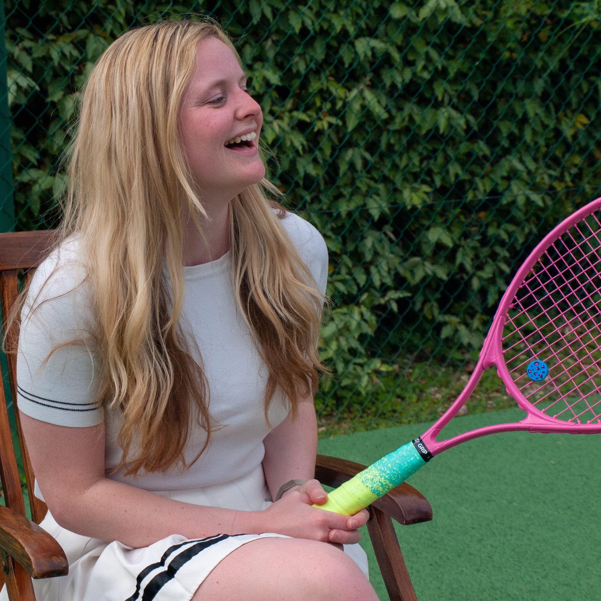 Get A Grip Get A Grip - Custom Tennis Racket Grip Tape - Anti-Slip/Quick-Drying Tennis Overgrips - Precut Badminton Racket Grip with Finishing Tape (Find Your Flair Pack, 3 Grips (15% Discount))