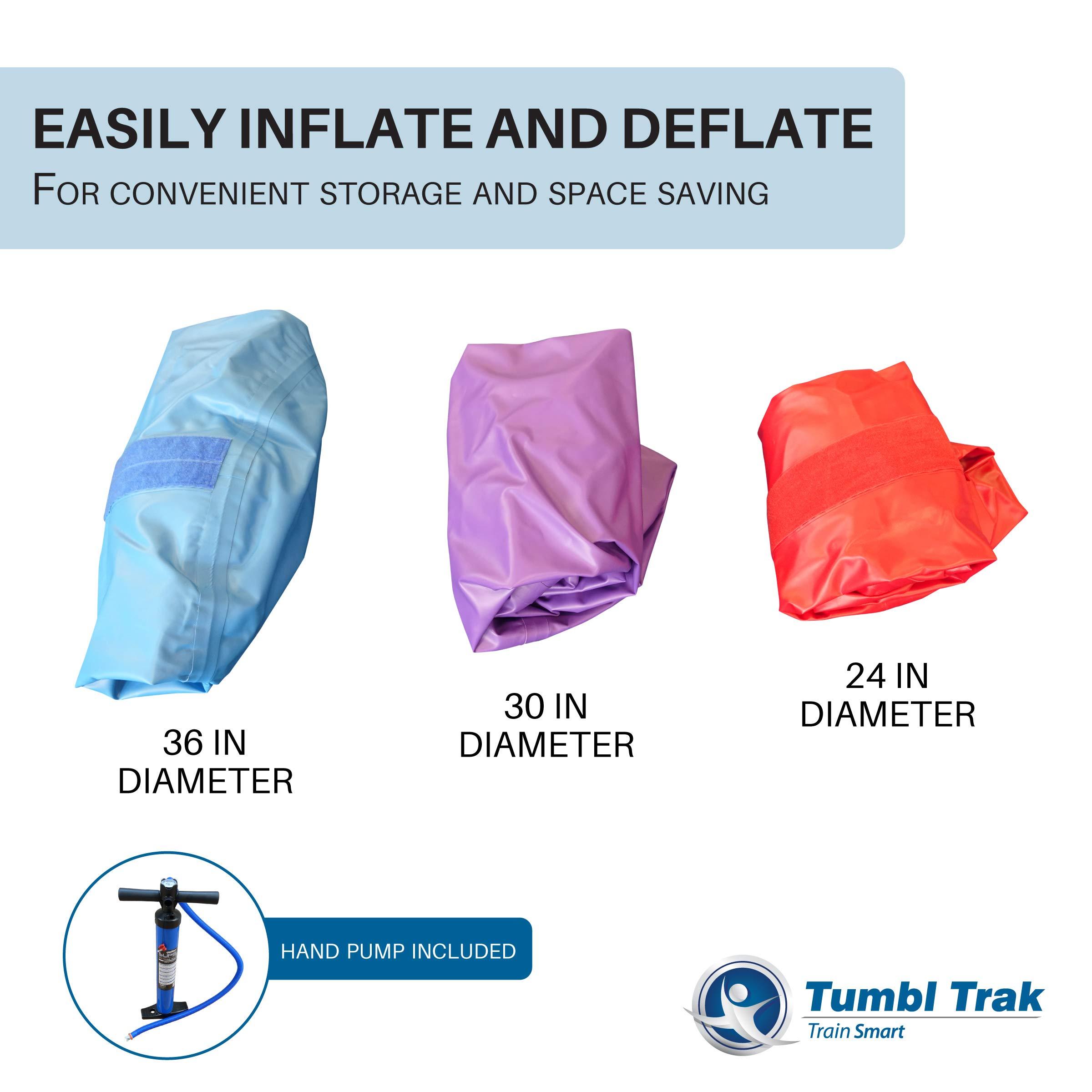 Tumbl Trak Tumbl Trak Air Barrel, Commercial Grade Air Roller for Gymnastics and Cheerleading, Blue, 36In Diameter