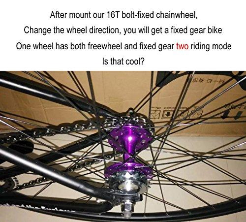 L-faster L-faster 16T 25T 28T 32T Bicycle Fixed Sprocket for Brake Disc Mount Big Chain Wheel for Fixed Gear Bike 28 Tooth Sprocket for #410 Bicycle Chain(28T)