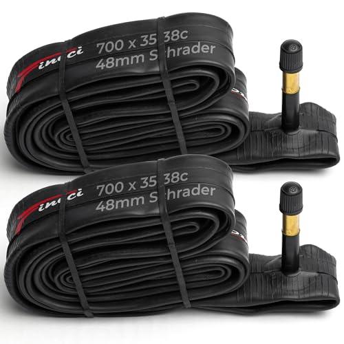 Fincci Fincci Bike Inner Tube 700x35c / 32c / 38c - Schrader Valve Inner Tubes 48mm for Cycle Bicycle Bike Tire - Pack of 2
