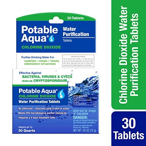 potable aqua Potable Aqua Chlorine Dioxide Water Purification Tablets - 30 Count