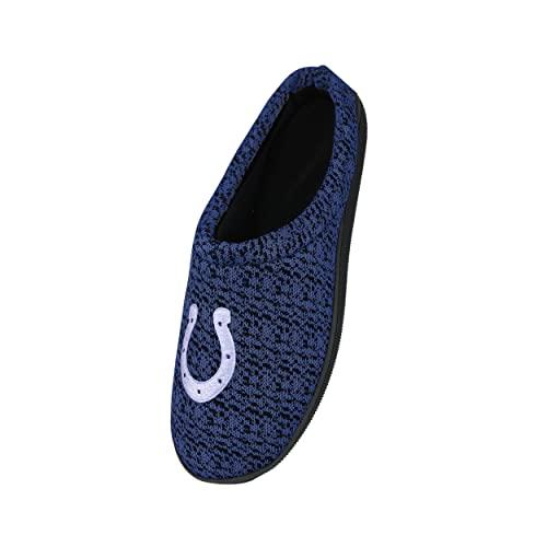 FOCO FOCO NFL Indianapolis Colts Men's Poly Knit Cup Sole Slipper, Team Color, Small (7-8)