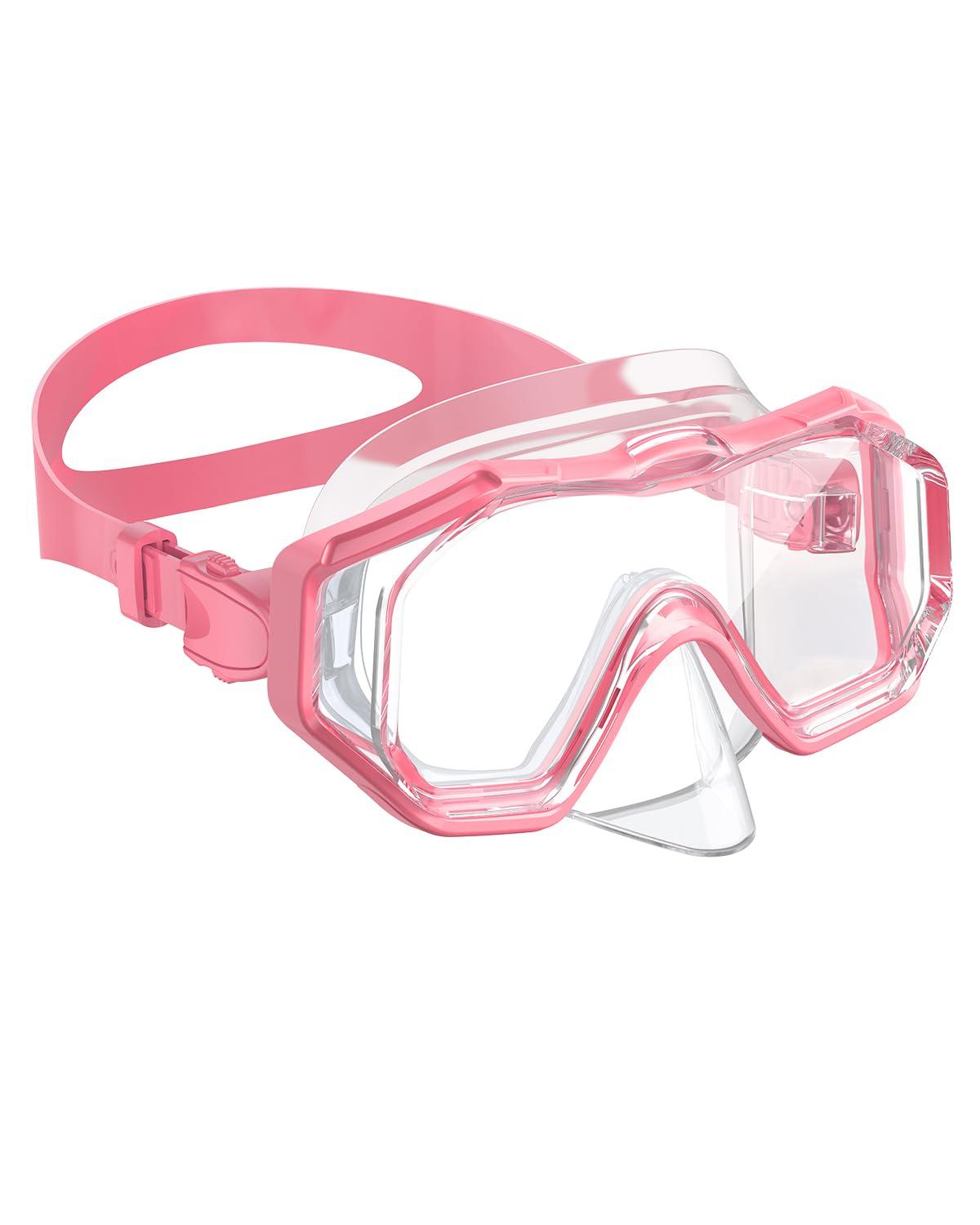 W WSTOO W WSTOO Swim Goggles with Nose Cover,Latest HD 3-Window Wide Vision Lens Snorkel Mask Anti-Fog Anti-Leak for Adults Youth and Kids Swimming Snorkeling Diving