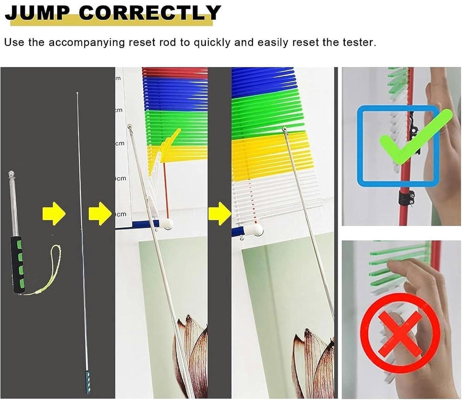 WANGYYDS Vertical Jump Tester/Trainer, Vertical High Jump Test Pole Vertical Jump Trainer, Adjustable Jump Measurement Tool Jump Testing Device, Vertical Jump Test Stick Pole Tool, Volleyball/Basketball