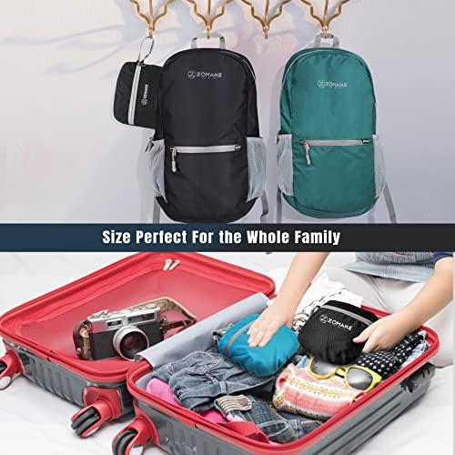 ZOMAKE ZOMAKE Ultra Lightweight Hiking Backpack 20L - Packable Small Backpacks Water Resistant Daypack for Women Men(Black)