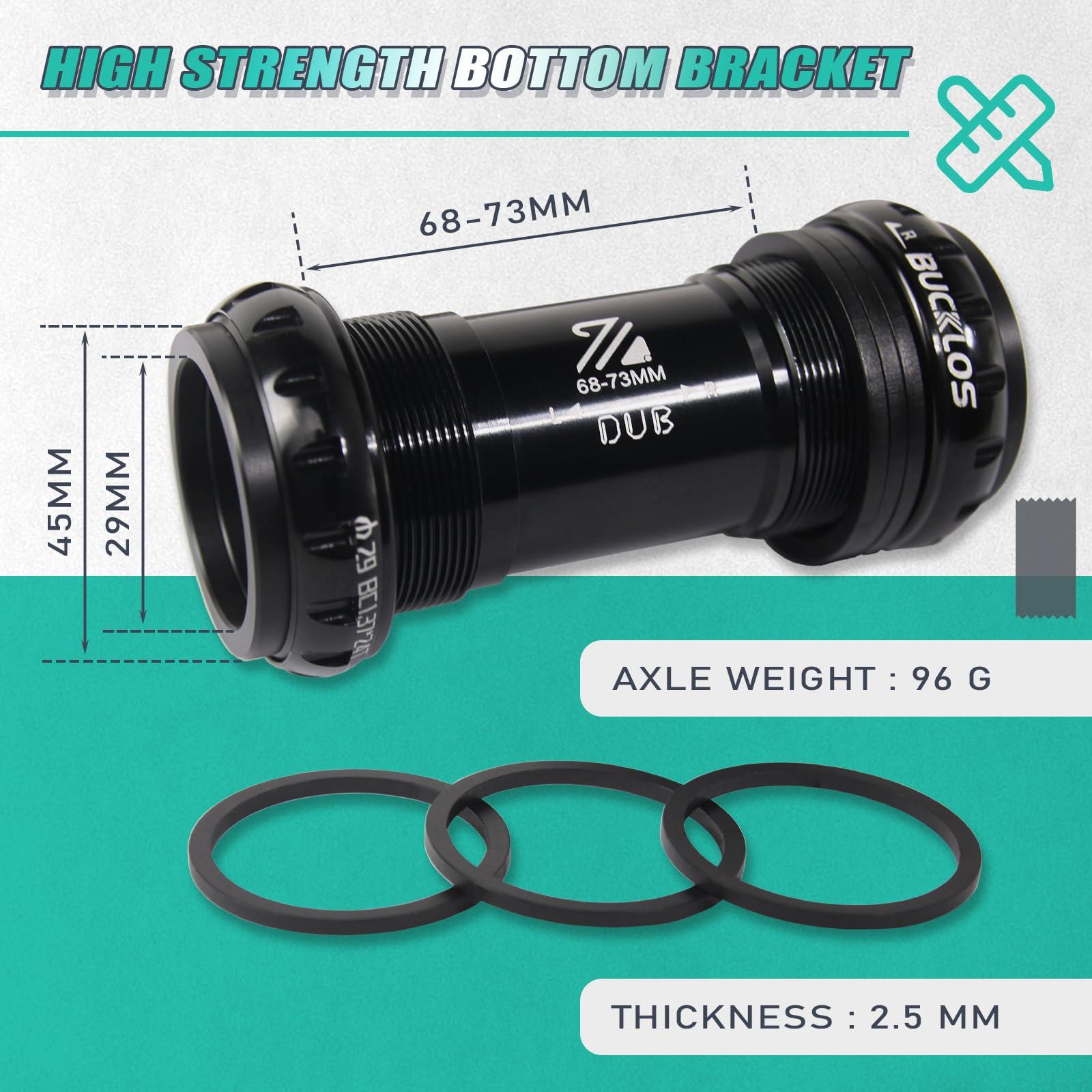 BUCKLOS BUCKLOS MTB Mountain Bike 7075 Aluminum Alloy Crank Arm Set with Bottom Bracket and Bicycle Chainring 32T 34T 36T 38T 6mm Narrow Wide Chainring